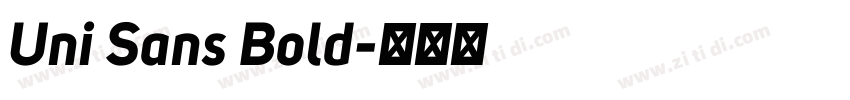 Uni Sans Bold字体转换